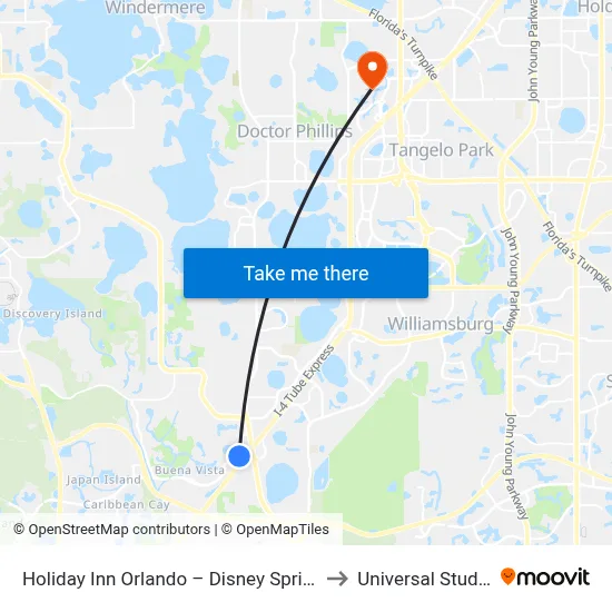 Holiday Inn Orlando – Disney Springs® Area by IHG to Universal Studios Store map