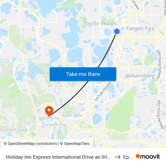Holiday Inn Express International Drive an IHG Hotel Orlando to Epcot map