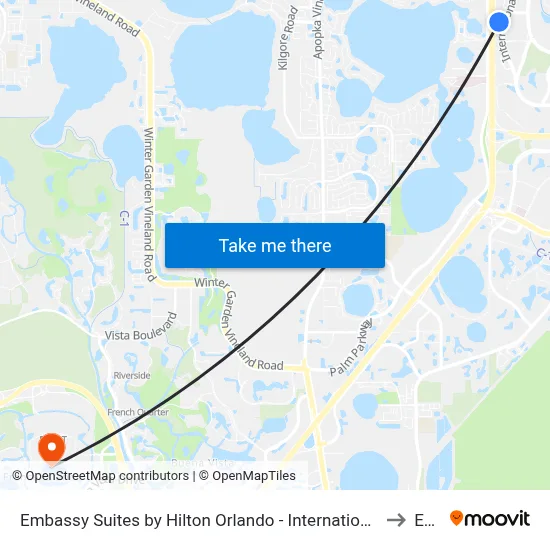 Embassy Suites by Hilton Orlando - International Drive / Convention Center to Epcot map