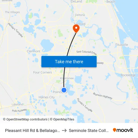 Pleasant Hill Rd & Bellalago Dr to Seminole State College map