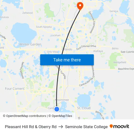 Pleasant Hill Rd & Oberry Rd to Seminole State College map