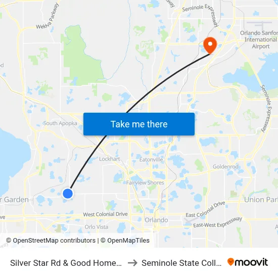 Silver Star Rd & Good Homes Rd to Seminole State College map