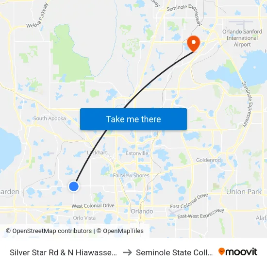 Silver Star Rd & N Hiawassee Rd to Seminole State College map