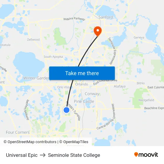 Epic Employee Entrance to Seminole State College map