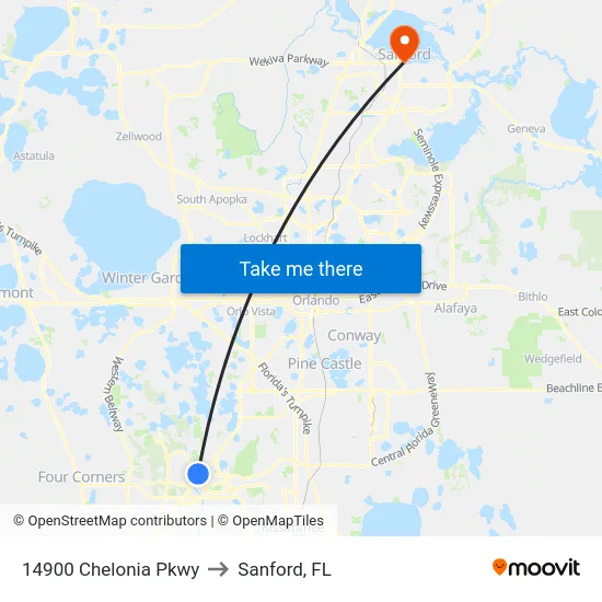 14900 Chelonia Pkwy to Sanford, FL map