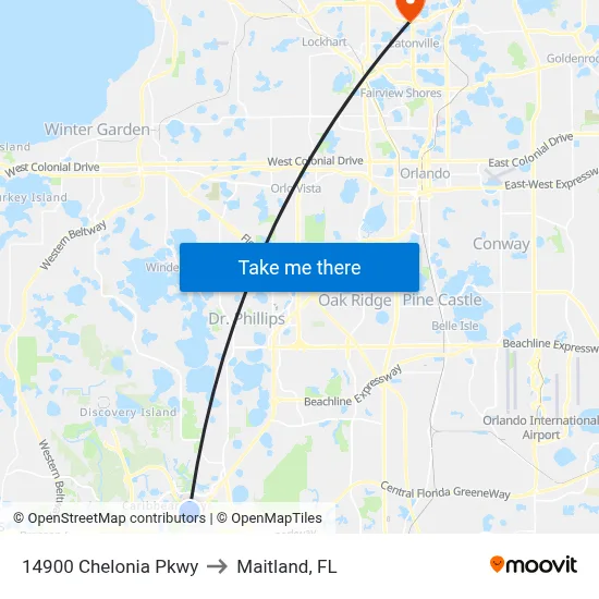 14900 Chelonia Pkwy to Maitland, FL map
