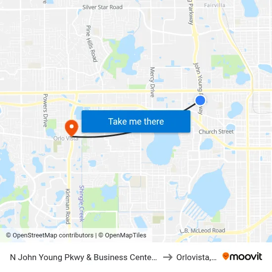 N John Young Pkwy & Business Center Blvd to Orlovista, FL map