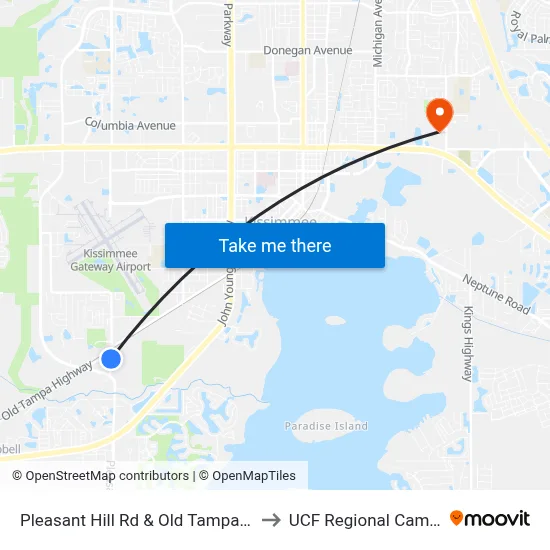 Pleasant Hill Rd & Old Tampa Hwy to UCF Regional Campus map