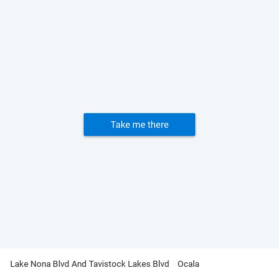 Lake Nona Blvd And Tavistock Lakes Blvd to Ocala map