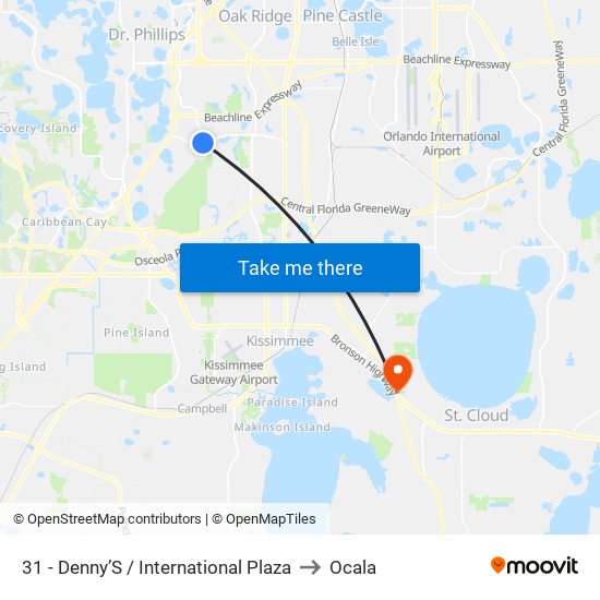 31 - Denny’S / International Plaza to Ocala map