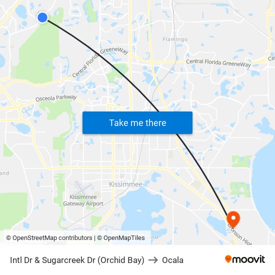 Intl Dr & Sugarcreek Dr (Orchid Bay) to Ocala map