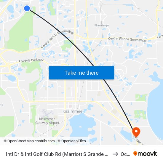 Intl Dr & Intl Golf Club Rd (Marriott’S Grande Vista Resort) to Ocala map