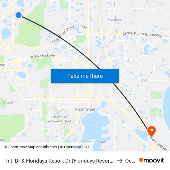 Intl Dr & Floridays Resort Dr (Floridays Resort Orlando) to Ocala map