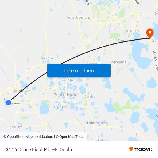 3115 Drane Field Rd to Ocala map