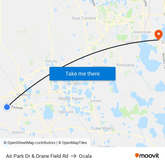 Air Park Dr & Drane Field Rd to Ocala map