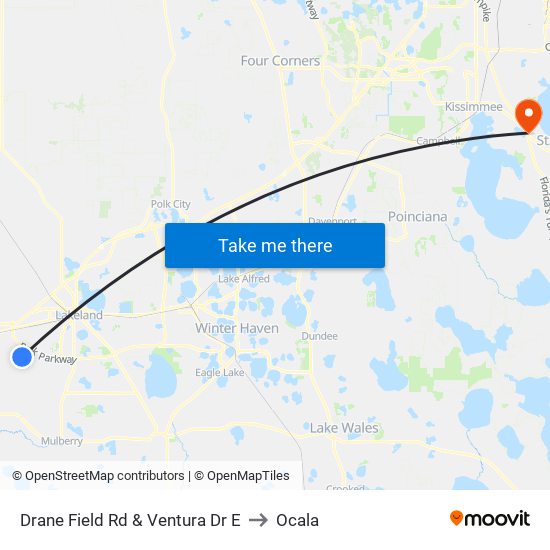 Drane Field Rd & Ventura Dr E to Ocala map