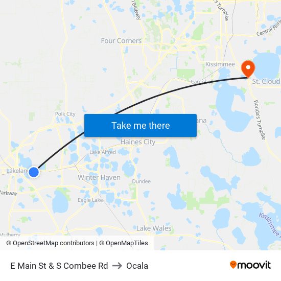 E Main St & S Combee Rd to Ocala map