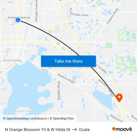 N Orange Blossom Trl & W Hilda St to Ocala map