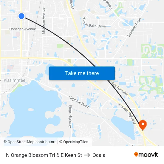 N Orange Blossom Trl & E Keen St to Ocala map