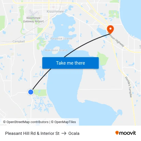 Pleasant Hill Rd & Interior St to Ocala map