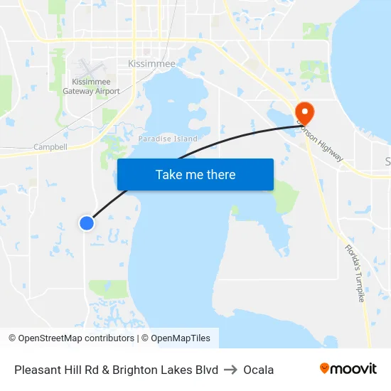 Pleasant Hill Rd & Brighton Lakes Blvd to Ocala map