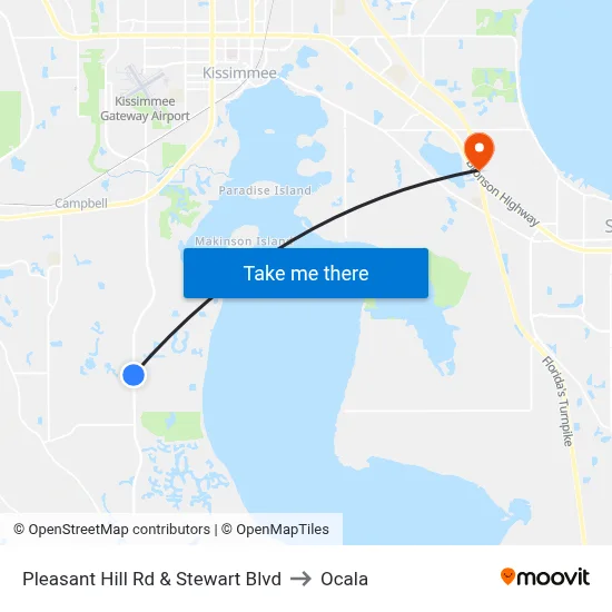 Pleasant Hill Rd & Stewart Blvd to Ocala map