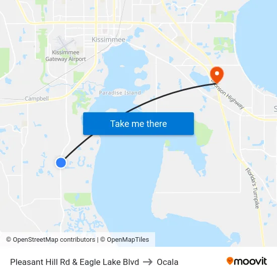 Pleasant Hill Rd & Eagle Lake Blvd to Ocala map