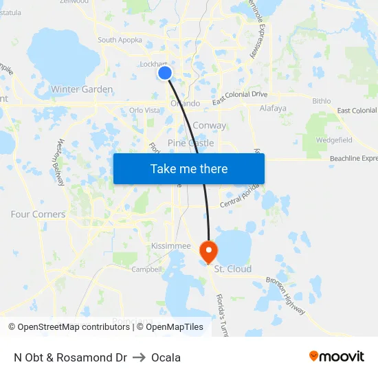 N Orange Blossom Trl & Rosamond Dr to Ocala map