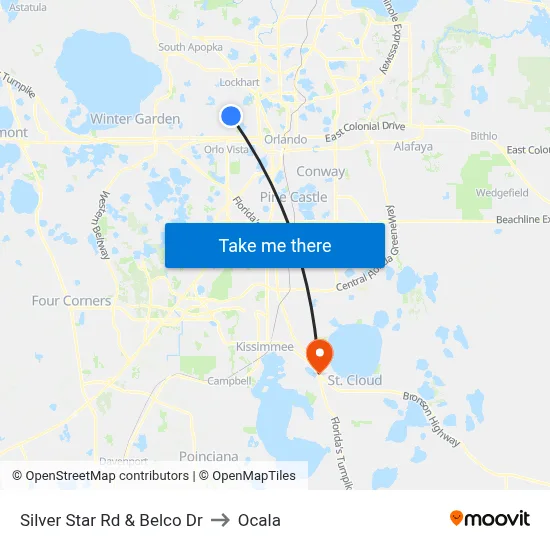 Silver Star Rd & Belco Dr to Ocala map