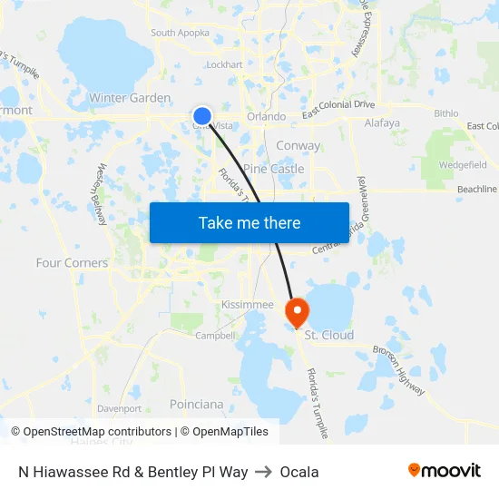 N Hiawassee Rd & Bentley Pl Way to Ocala map