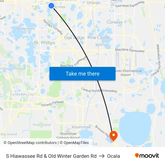 S Hiawassee Rd & Old Winter Garden Rd to Ocala map