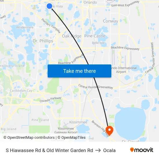 S Hiawassee Rd & Old Winter Garden Rd to Ocala map