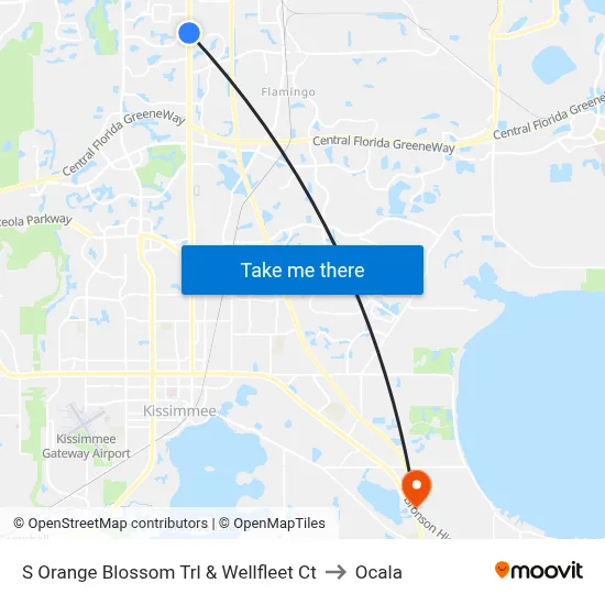 S Orange Blossom Trl & Wellfleet Ct to Ocala map