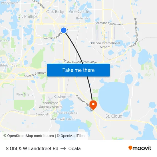 S Orange Blossom Trl & W Landstreet Rd to Ocala map