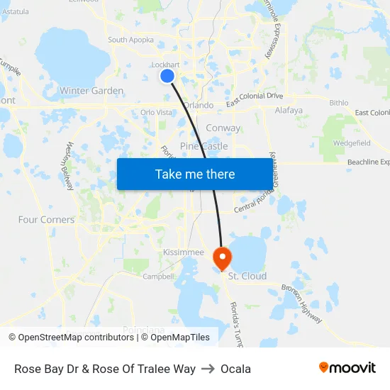 Rose Bay Dr & Rose Of Tralee Way to Ocala map