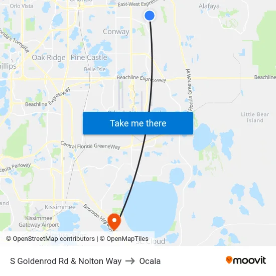 S Goldenrod Rd & Nolton Way to Ocala map