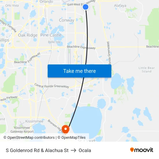 S Goldenrod Rd & Alachua St to Ocala map