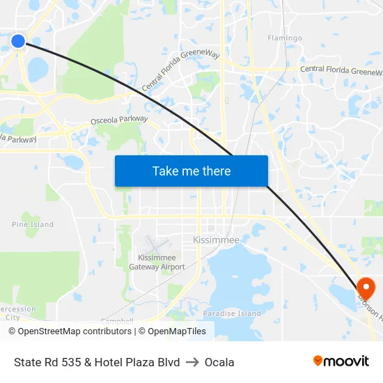 State Rd 535 & Hotel Plaza Blvd to Ocala map