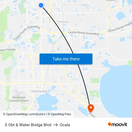 S Orange Blossom Trl & Water Bridge Blvd to Ocala map
