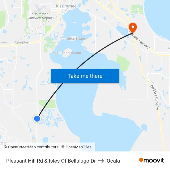 Pleasant Hill Rd & Isles Of Bellalago Dr to Ocala map