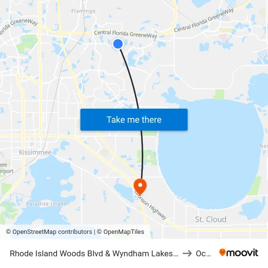 Rhode Island Woods Blvd & Wyndham Lakes Blvd to Ocala map