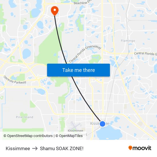 Kissimmee to Shamu SOAK ZONE! map