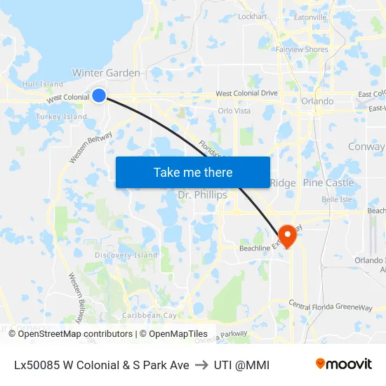 Lx50085 W Colonial & S Park Ave to UTI @MMI map