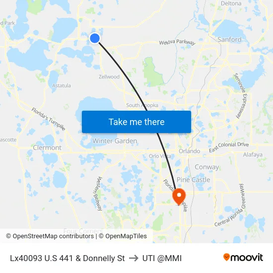 Lx40093 U.S 441 & Donnelly St to UTI @MMI map