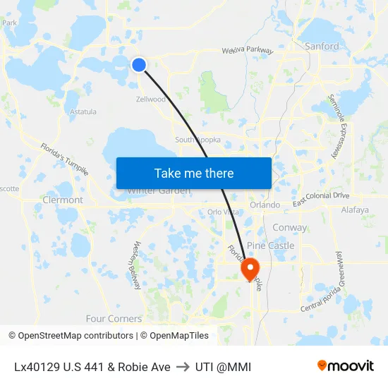 Lx40129 U.S 441 & Robie Ave to UTI @MMI map