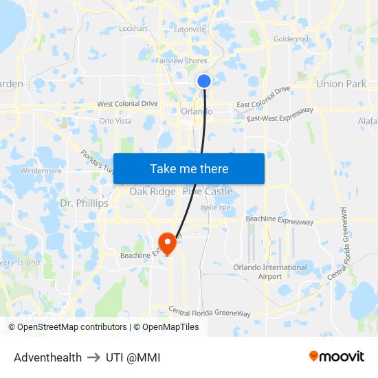 Adventhealth to UTI @MMI map