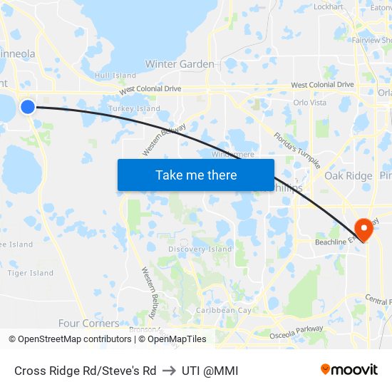Cross Ridge Rd/Steve's Rd to UTI @MMI map