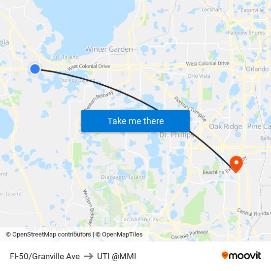 Fl-50/Granville Ave to UTI @MMI map