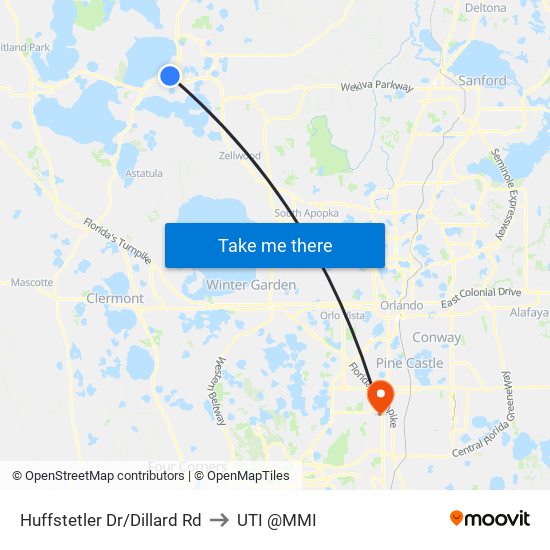 Huffstetler Dr/Dillard Rd to UTI @MMI map