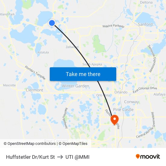 Huffstetler Dr/Kurt St to UTI @MMI map